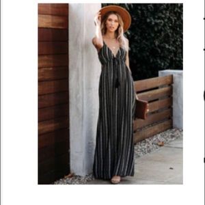 VICI Maxi Black and White Summer Dress Size Small